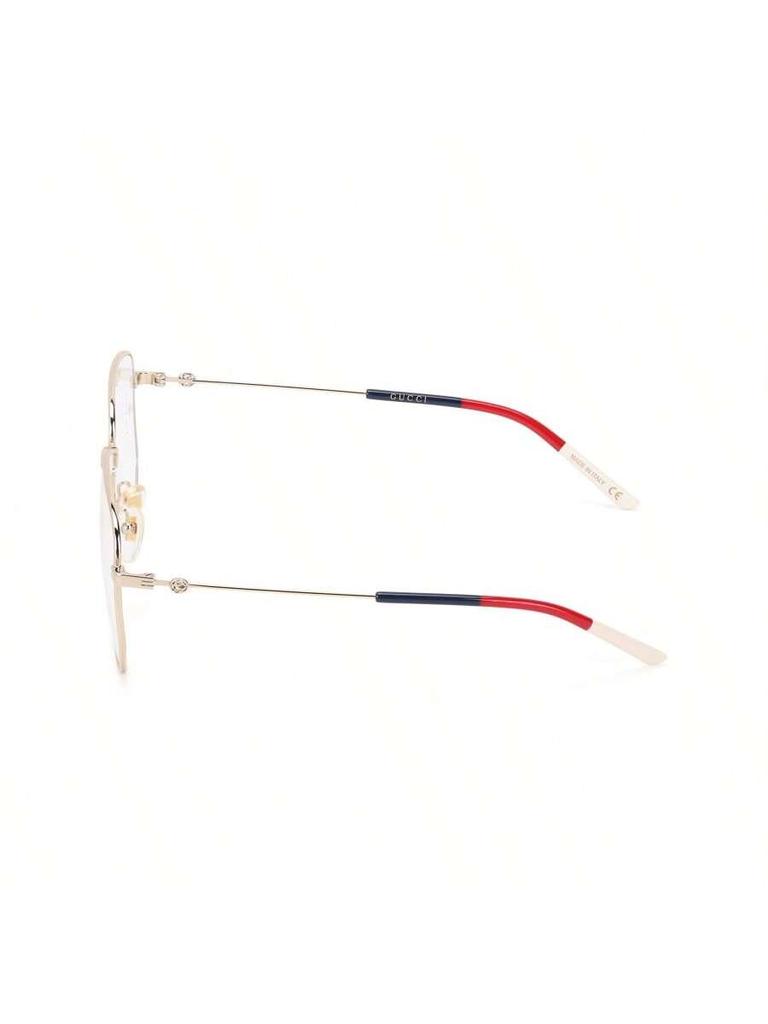 Gucci GG0396O-002 Luxury Geometric Metal Eyeglass Frames