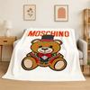 Classic M-Moschino Cartoon Bear Soft Flannel Throw Blanket,Cozy Blanket for Bed,Couch,Sofa,Bedroom,Living Room,Travel,Picnic kid
