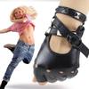 Coole Punk-Halbfinger-Lederhandschuhe für Damen für Nachtclub & Pole Dance