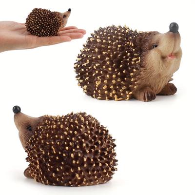 1pc PVC Solid Simulation Hedgehog Wild Animal Model Small Hedgehog Ornaments Home Decor
