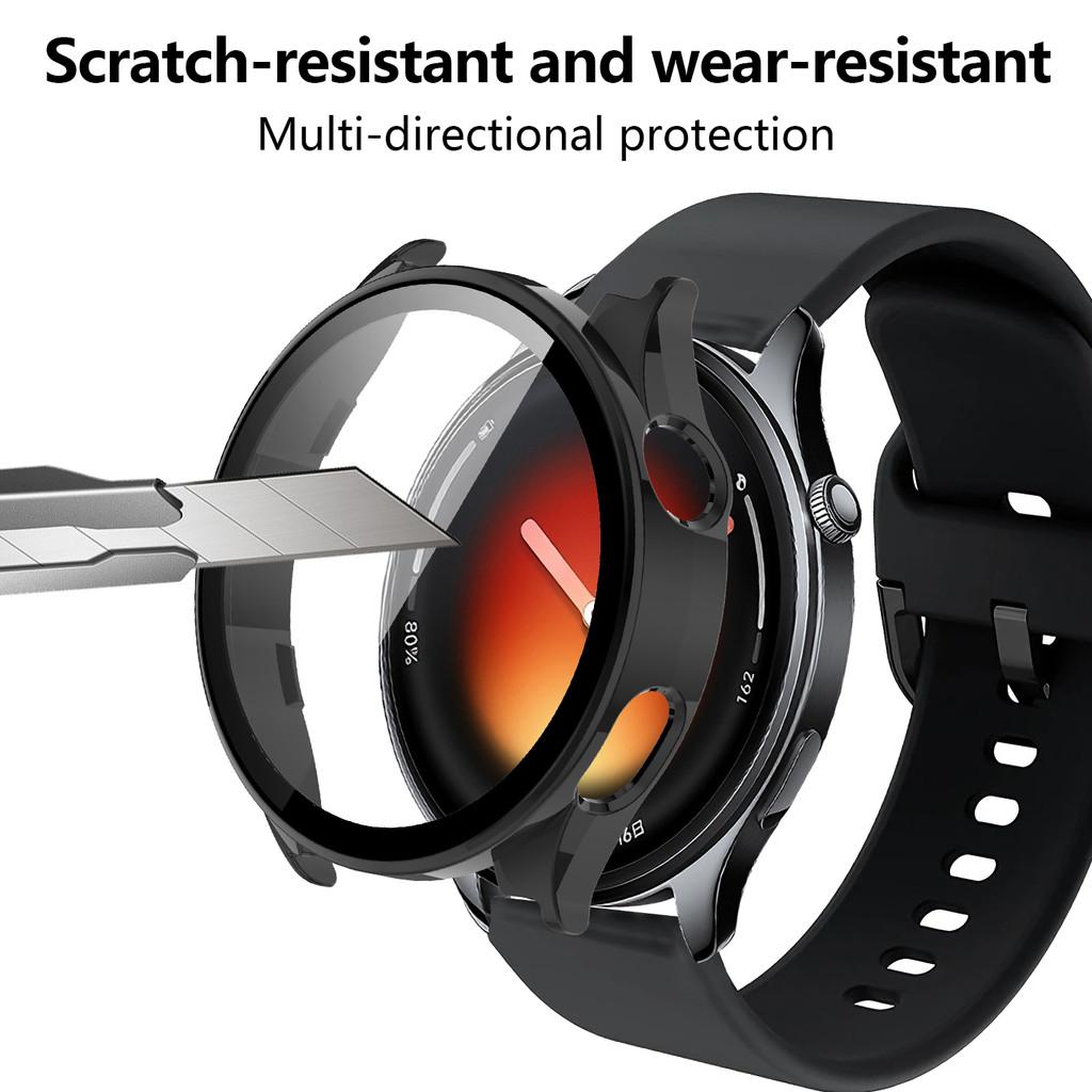 Silicone Strap & PC Case + Tempered Glass for Xiaomi Watch 5 Full Shell Screen Protector Bumper Cover Strap Smart Accessorie Set