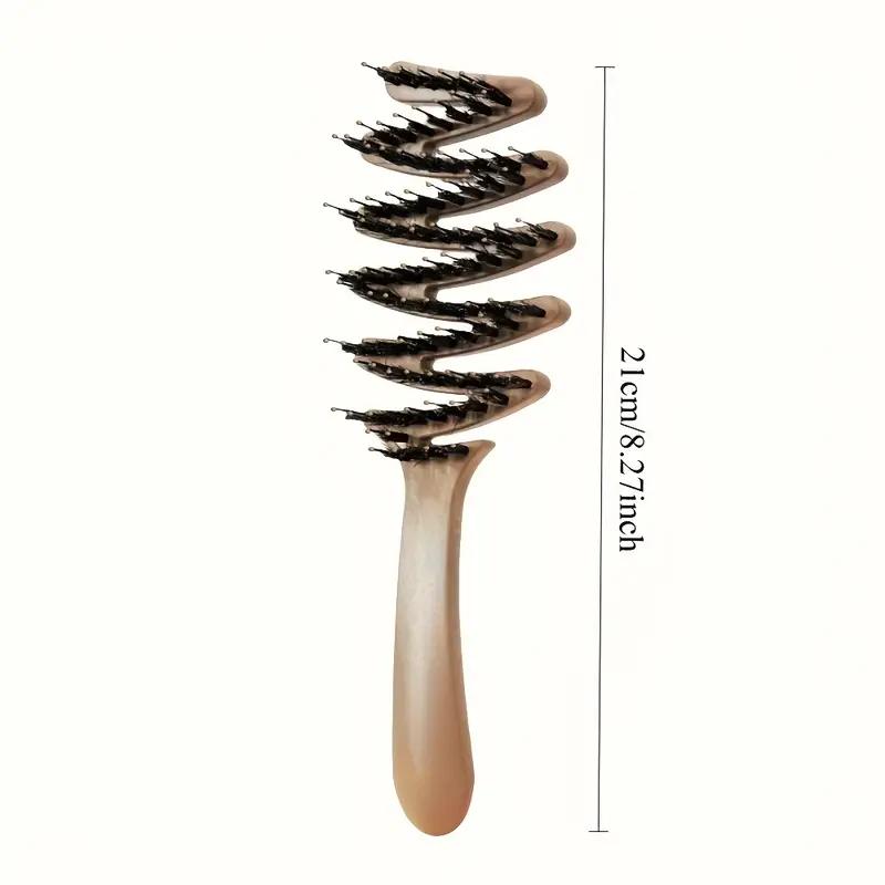 

High-Quality Long-Handle Bristle Comb – Anti-Static Volumizing Hair Brush for All Hair Types, Smooth Full Hair