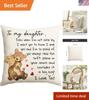 1pc Sentimental Daughter Throw Pillow Cover, 18x18 - Perfect Gift for Every Occasion