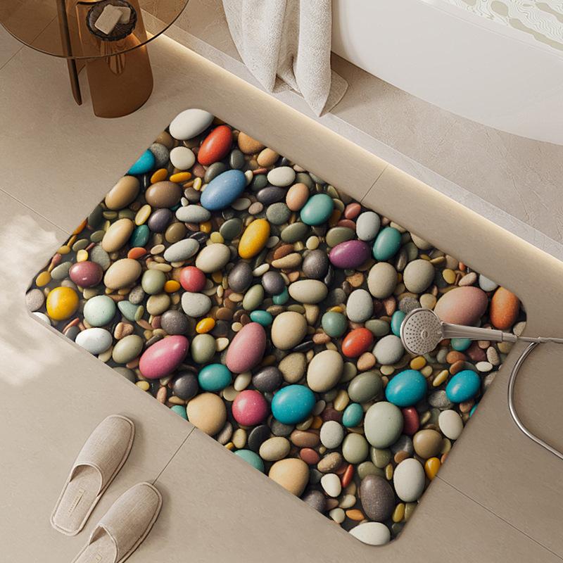 Bathroom Floor Mat Bathroom Toilet Floor Mat Door Entry Mat Carpet Toilet Absorbent Non-slip Door Mat