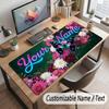 Butterfly Theme Customized Mouse Pad Personalized Print Name Text Desk Mat For Home Office Table Decor