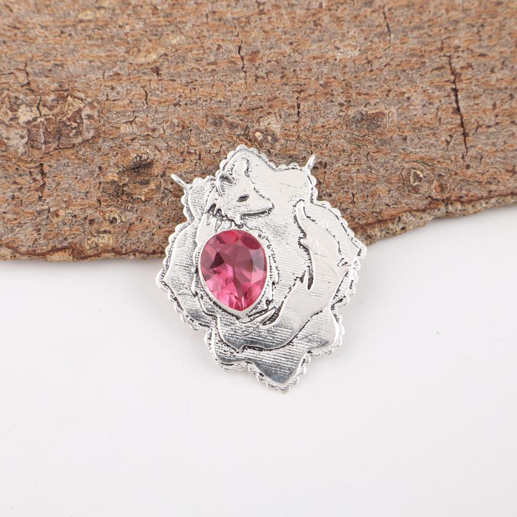 Pretty Pink Tourmaline Gemstone Jewelry, 925 Sterling Silver Pendant, Handmade Gorgeous Jewelry, Designer Pendant Gift For Women