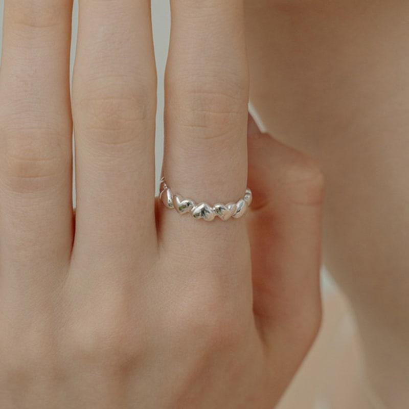TOU [Silver925] WE028 Join heart open ring