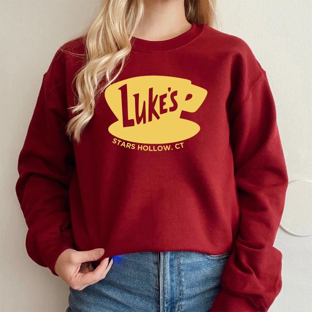 

Retro Gilmore Girl Sweatshirt Vintage Lukes Diner Hoodie Star Hollow Pullover Women TV Show Gilmore Girl Crewneck Sweatshirts Unisex L