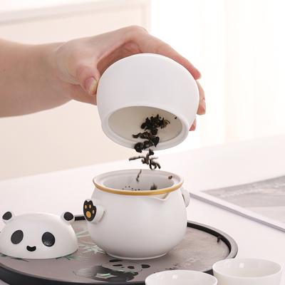 Panda Traveling Tea Set Portable Kung Fu Tea Set Cup Teapot Quick Cup Outdoor Tea Set