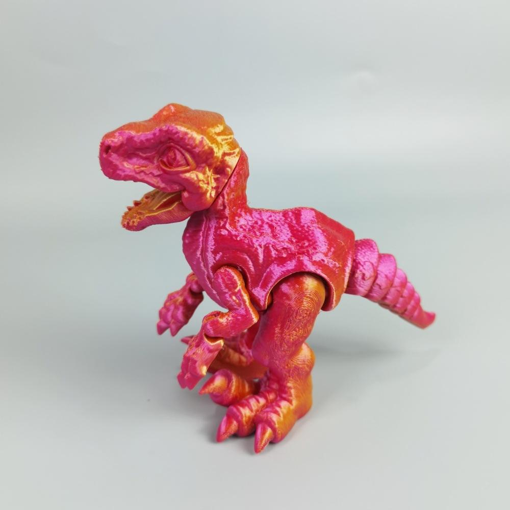 3D Printing Jurassic Tyrannosaurus Rex Triceratops Velociraptor Toy Simulation Dinosaur Animal Figure Joint Movable Boy Gift