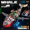 Mei Ji Mechanical Whale & T-Rex Assembly Blocks - Electric, High Difficulty, LEGO Compatible Gift