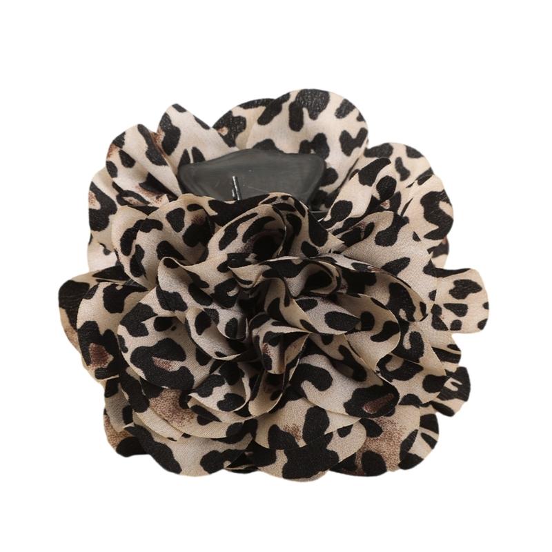 

Fashionable Retro Leopard Pattern Hair Clamp Elegant Hairpieces Hairpin Comfortable Party Headwear for Stylish Women
