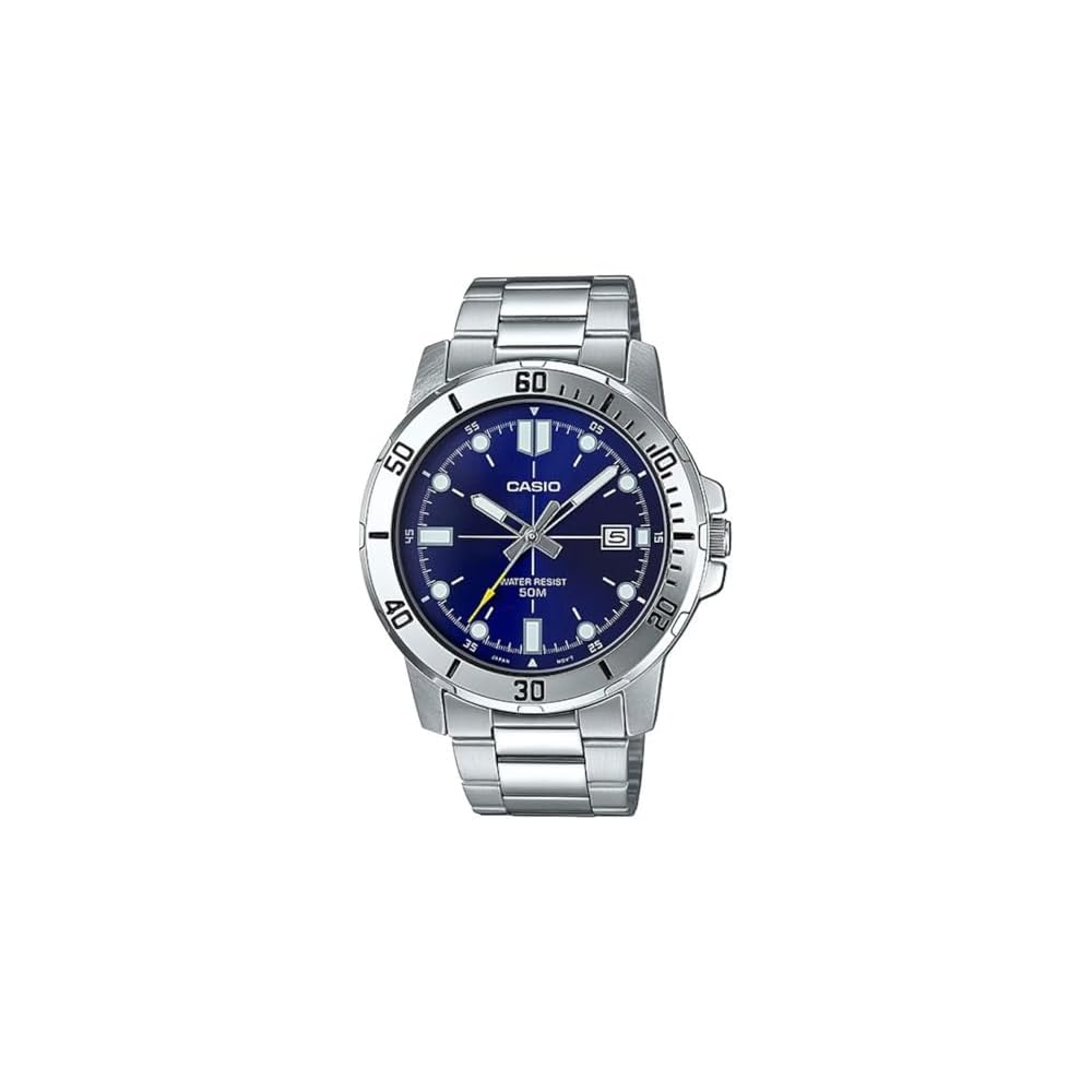 Casio Standard Analog Quartz Men s Watch MTP-VD01D-2EV Metal Band Blue Overseas Model