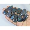 10Pcs Natural Chrysocolla Pear Shape Cabochon Loose Gemstone 405Cts. Lot C-1971