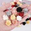 10/20Pcs Flannel Fabric Daisy Flower Head Artificial Flowers Handmade DIY Crafts Wedding Room Decoration Clothing Accessories