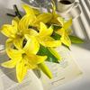 Artificial Lily Flowers with 2 Heads Full Bloom And 1 Bud Long Stem Fake Lilies Bouquet for Wedding Floral Arrangements Spring Home Table Centerpiece