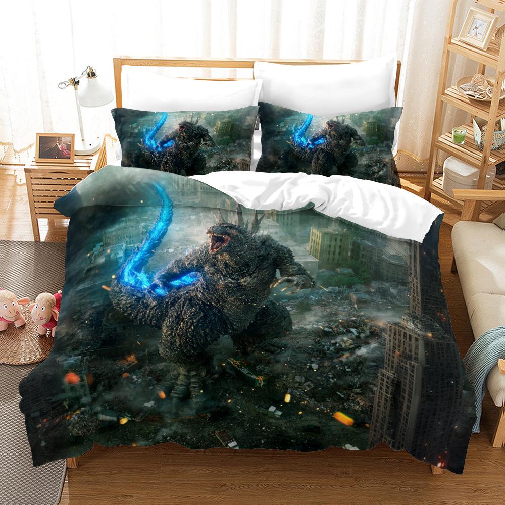 Lyw3D Digital Printing Diy Quilt Set Three-Piece Set European And American Bedding Three-Piece Set