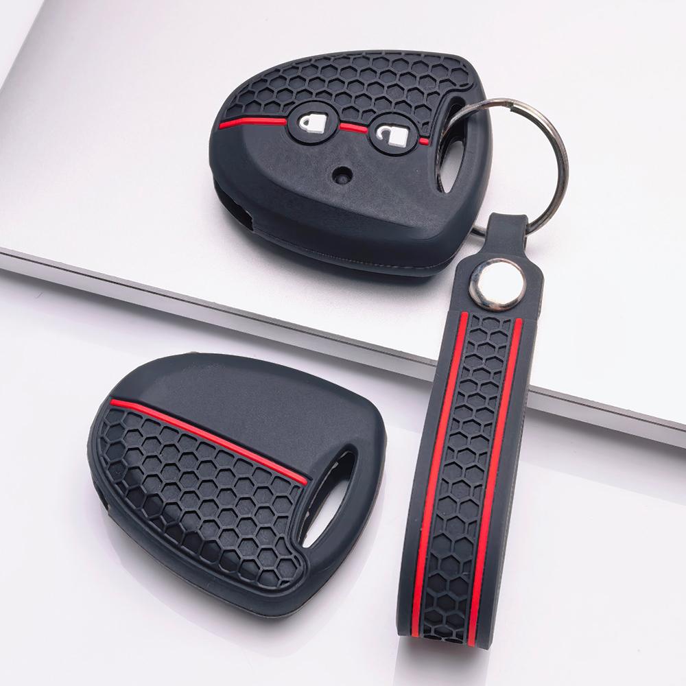 Key Shell Cover for Toyota Hilux Yaris Corolla Rav4 Vigo Vitz Echo Old with Keychain Anti-Scratch Guard Shockproof Protection Soft Grip Texture