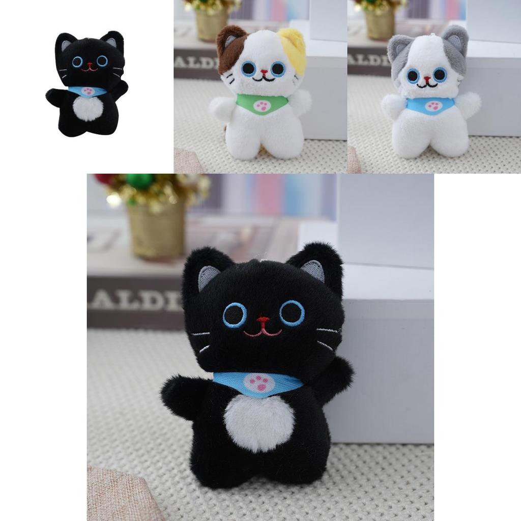 Cute Cat Plush Keychain Soft Kitten Bag Charm Adorable Furry Stuffed Doll