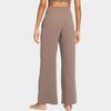 Nike Zenvy Dri-Fit High Waist Wide Leg Quick Dry Solid Color Casual Pants Women Bottoms Mink-Brown White HJ5361-233