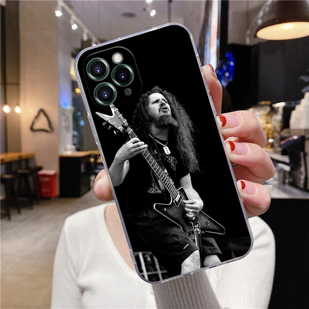 Clear Case For iPhone 16 15 14 13 12 11 Pro Max Mini Xs XR 8 Plus Dimebag Pantera Rock Band Darrell Cover For iphone 16 Pro Case