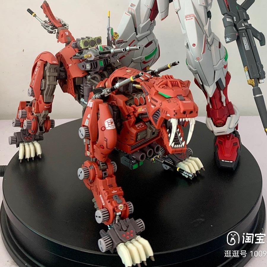 BT Model Building Blocks EZ-016 Red Saber Tiger 1:72 Scale Full Action Plastic Kit Assemble Model Christmas Gifts For Children