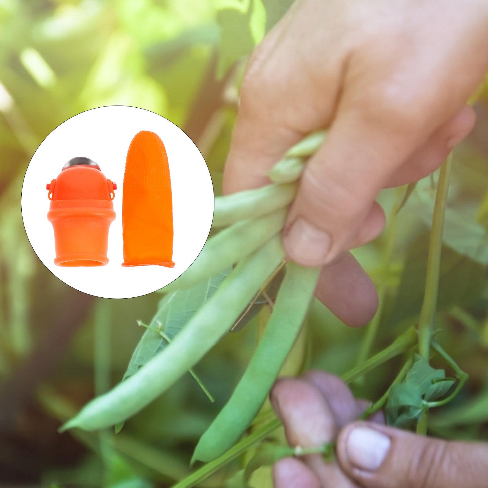 

1Set Gardening Thumb Cutter Silicone Fruit Vegetable Picking Tool Harvesting Cutter Portable Comfortable Kitchen Gadget 5.5X3.5CM