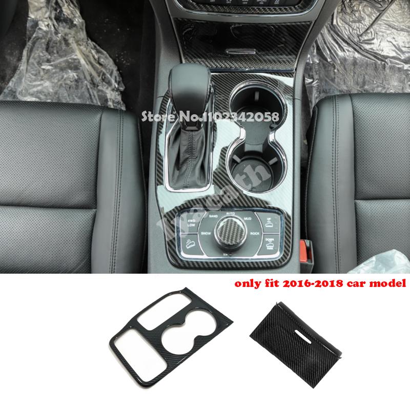 For Jeep Grand Cherokee WK2 2014- ABS carbonfiber Car door handle Window Lift Button gear box steering wheel AC vent cover