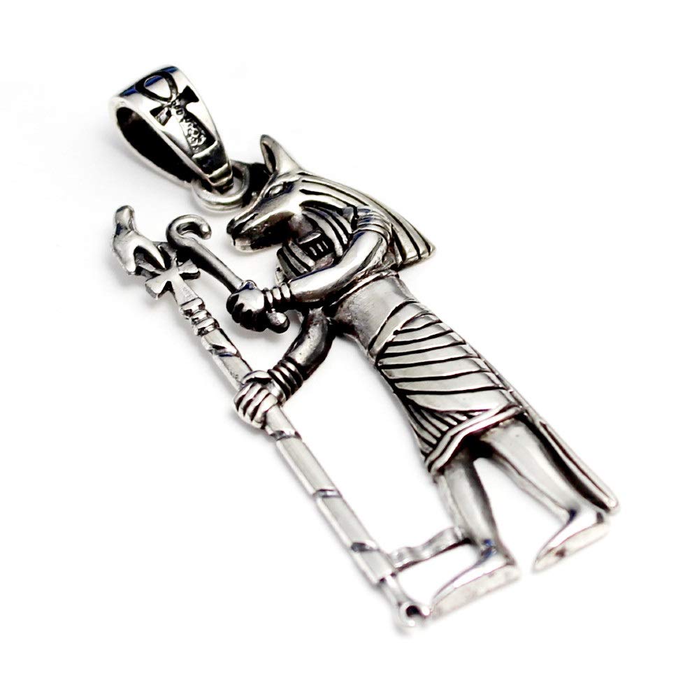 Egyptian Anubis Jackal Silver 925 Pendant Top