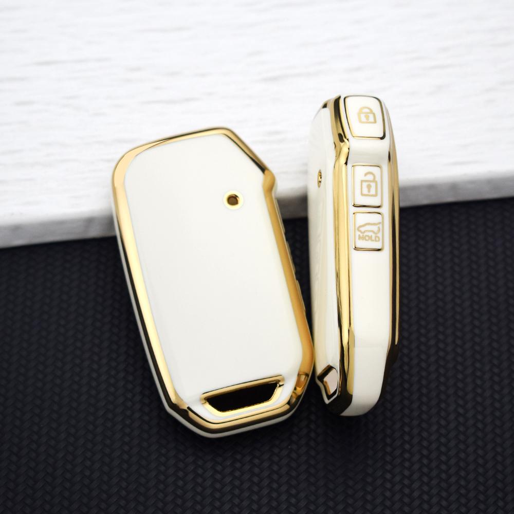 3 Buttons TPU Car Key Fob Cover for Kia Sportage K5 K8 2022 Cerato 2020 Sorento Soul Ray Telluride - Key Case Full Protector