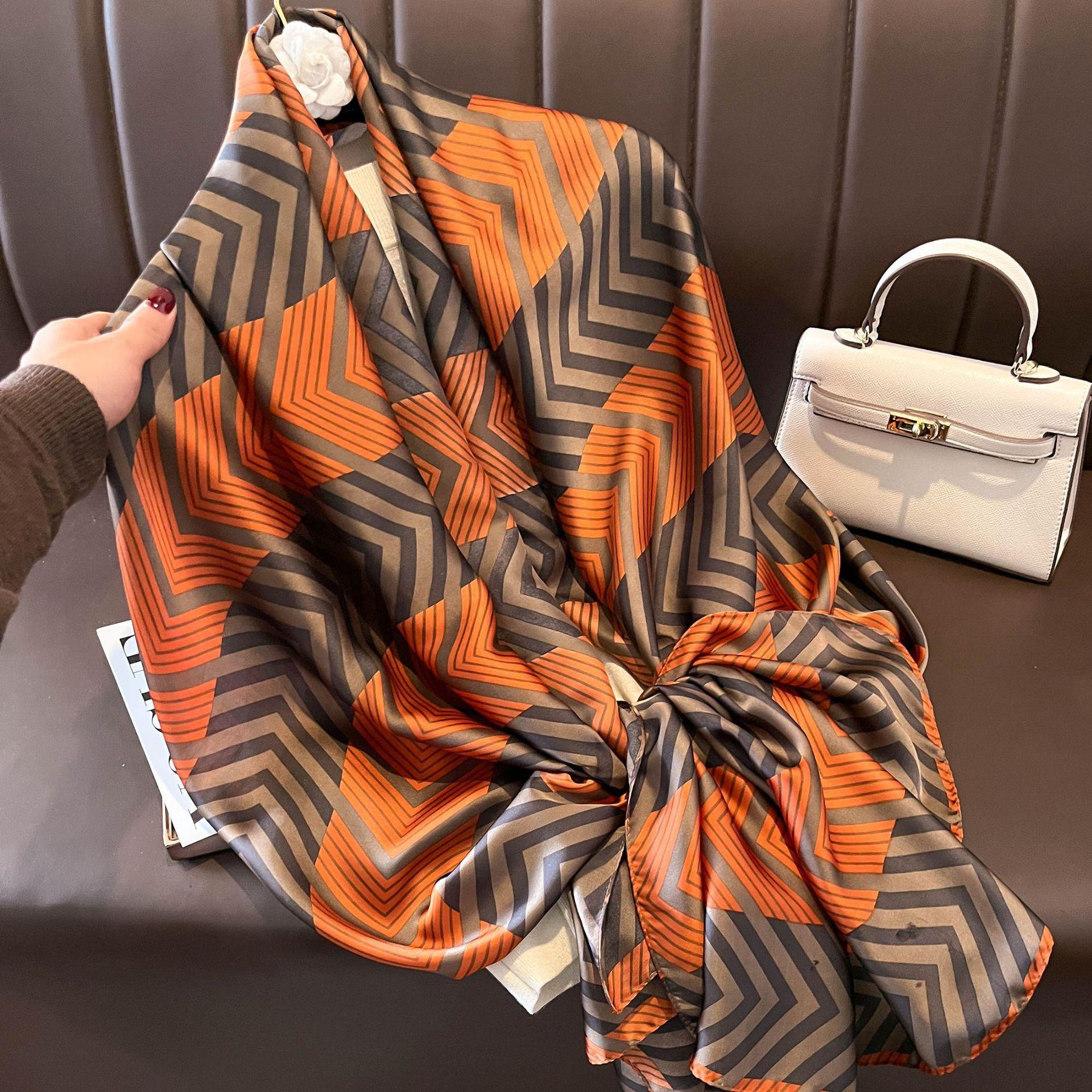 

Весенний шарф женский роскошный дизайнерский шарф шелковый гладкий шарф мягкий мусульманский платок на голову шаль пляжный 90*180cm