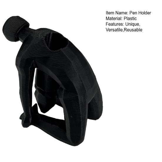 Pen Holder Crime Scene Silhouette Pen Stand Funny Humorous Desk Organizer for Office Supplies Makeup Brushes