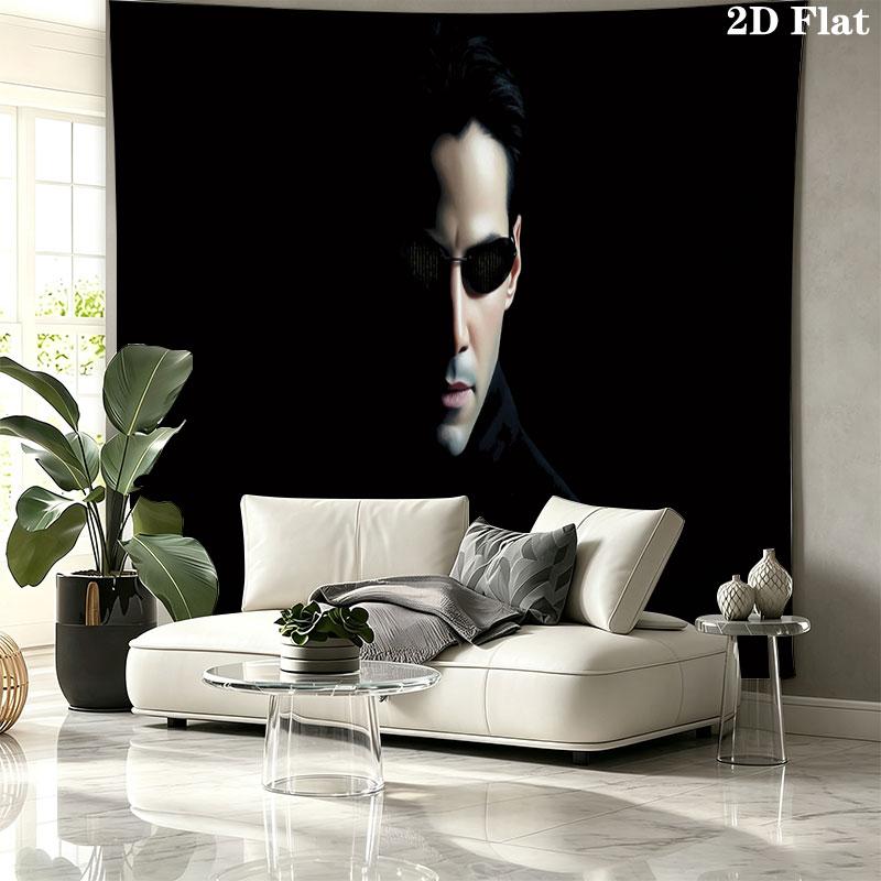 Keanu Reeves Wall Tapestry, Aesthetic Printed Fabric Blanket, Suitable for Bedroom, Living Room, and Home Decor.
