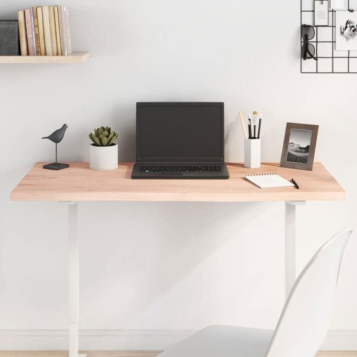 VidaXL Dessus de table 100x40x2 cm bois de chêne massif non traité 3156299