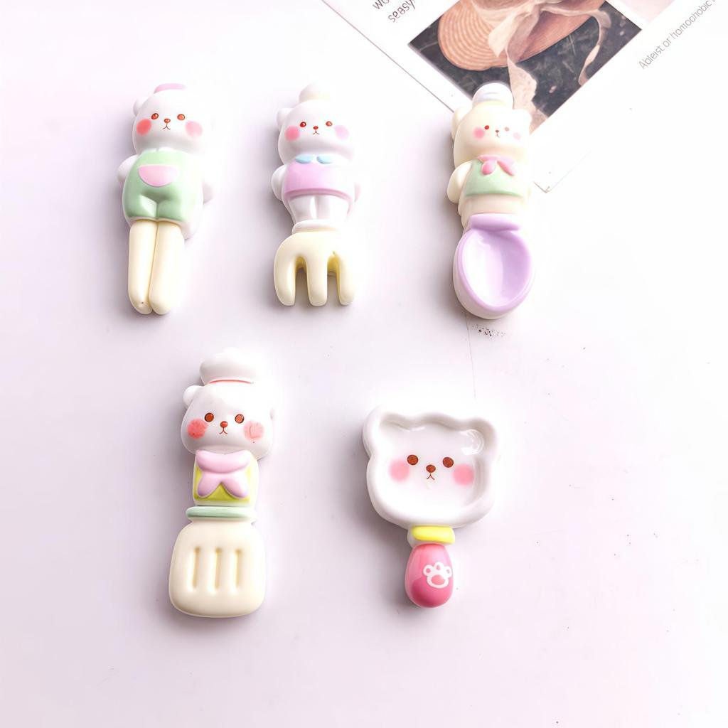 Handmade Cartoon Animal Tableware DIY Resin Ornament Pack