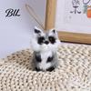 Christmas Tree Raccoon Ornament Cute Plush Doll with Lanyard Soft Fluffy Animal Pendant Non-shedding for Bags Keys Trees Collectible Gifts Kids Adults