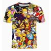 Summer Children's Fashion Digital Simpson Comfortable Loose Short Sleeve Printed T-shirt