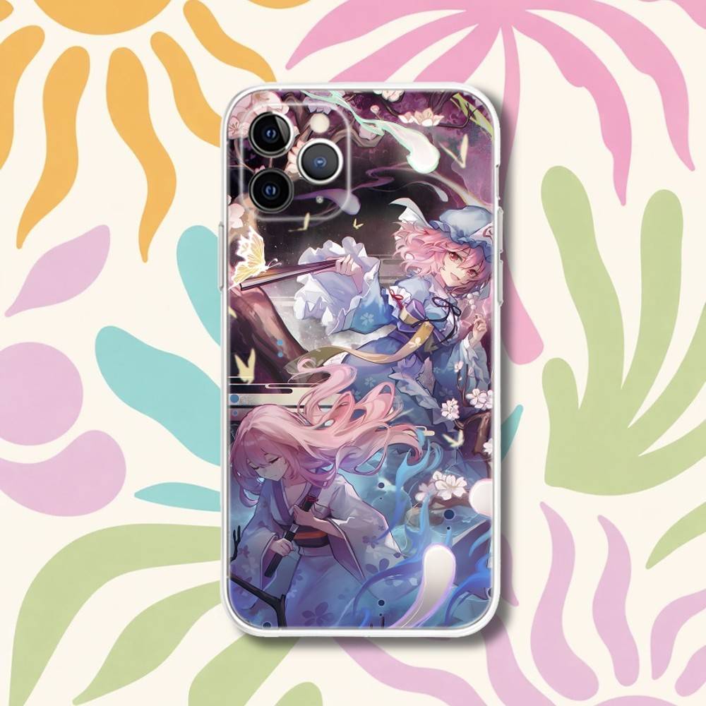 

Saigyouji Y-Yuyuko Anime Phone Case For iPhone 17,16e,16,15,14,13,12,11 Mini Pro Max X,XR,XSMAX 8,7 Air Plus Transparent Soft iPhone14ProMax