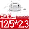 60-Teeth 5M Timing Pulley, T-Slot Width 16/21/27mm, BF Type Stepped with Machined Hole 6-20mm
