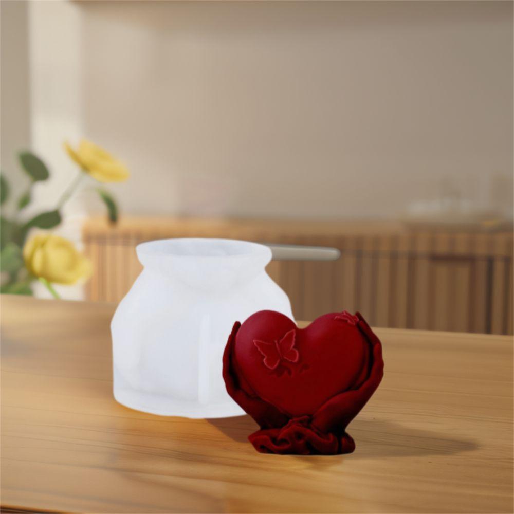 Heart Shape Butterfly Candle Mold Silicone Love Candle Mold Valentine's Day Mold  Anniversary