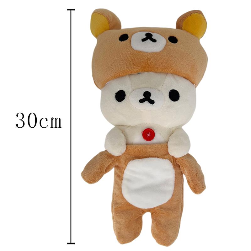 Cute Bear Plush Toy In Costume Soft Stuffed Animal Doll Kawaii Teddy Bear Christmas Gift For Kids And Girls белый