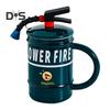Ceramic Coffee Mug 450ml Funny Flame Extinguisher Cup with Lid Ice Chocolate Milk Beverage Mug Creative Gift for Men Women