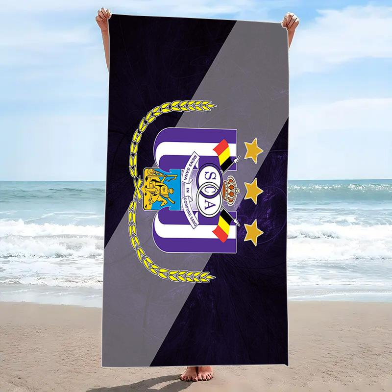 RSC Anderlecht Druck Strandtuch, Großes Weiches Schnelltrocknendes Handtuch für Strand Camping Schwimmen