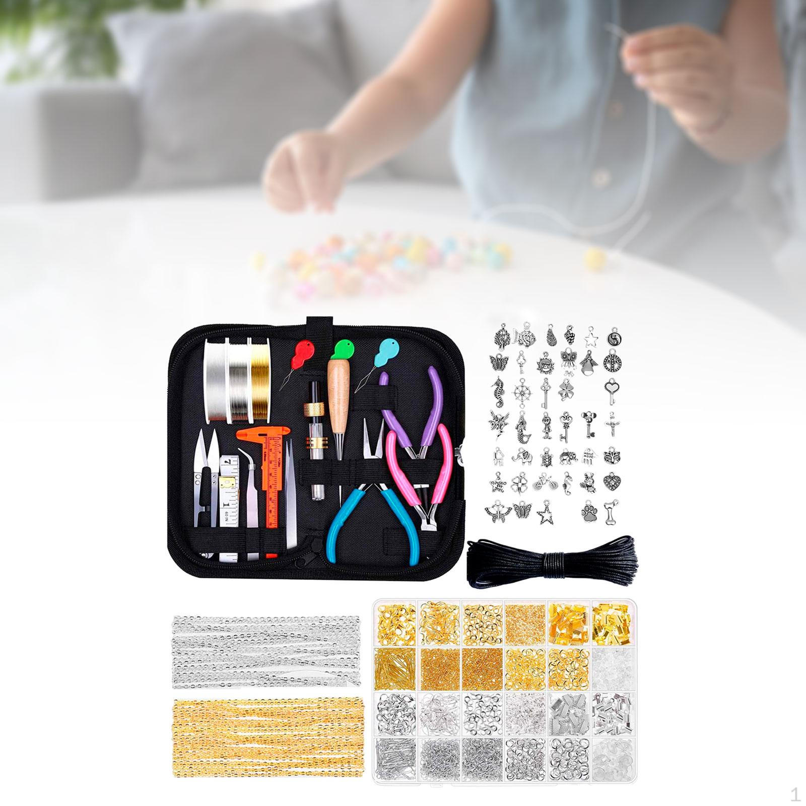Jewelry Making Kit Repair Tool Craft, Women DIY Wires, Findings Beading Adults