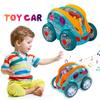 Electric Stunt Dump Truck 360 Rolling With Led Lights Music Gear-Powered Car Bump Vehicle Moving Gear Toddler Race Car Kids Toys