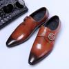 Fashion Men's Dress Shoes Formal Oxford Shoe for Man Wedding Dress Brand PU Leather Trendy Buckles Big Size Male Business Footwear