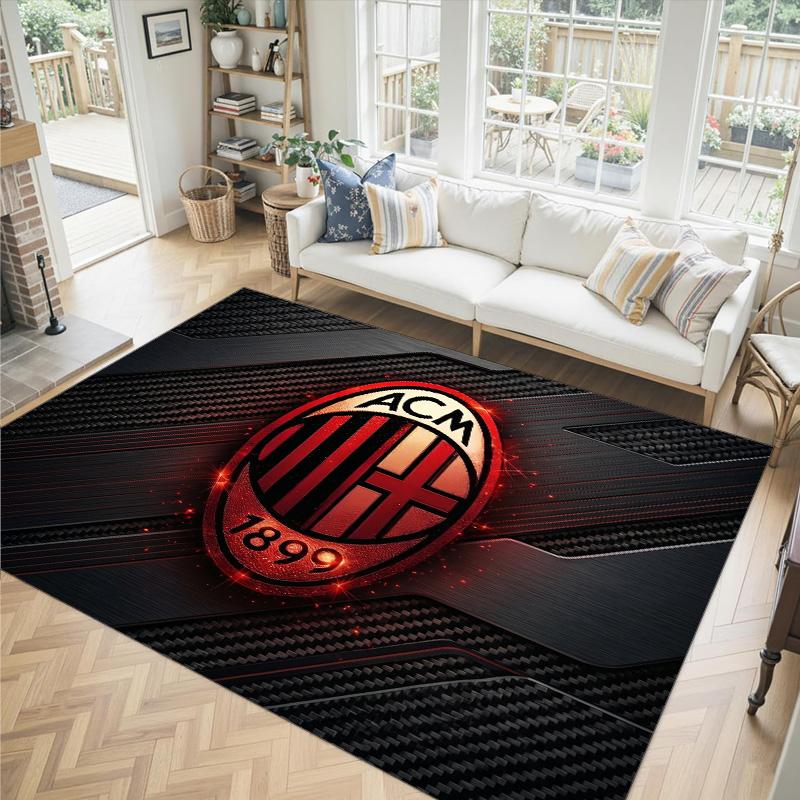AC Milan Design Crystal Velvet Carpet Cozy Non?Slip Printed Rug For Bedroom Living Room Entrance