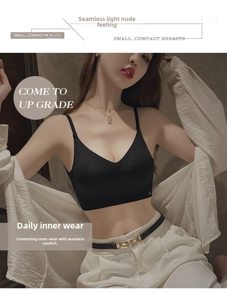 2022 Hot Style Seamless U-Back Women’s Vest Bra - Padded, Gathered for Small Bust, Backless One-Piece.