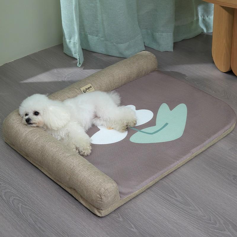 Spring and Summer Dog Kennel Cannot Bite Pet Bed Cat Mat for Sleeping Pet Ice Pad Dog Mat Can Be Detached and Washed