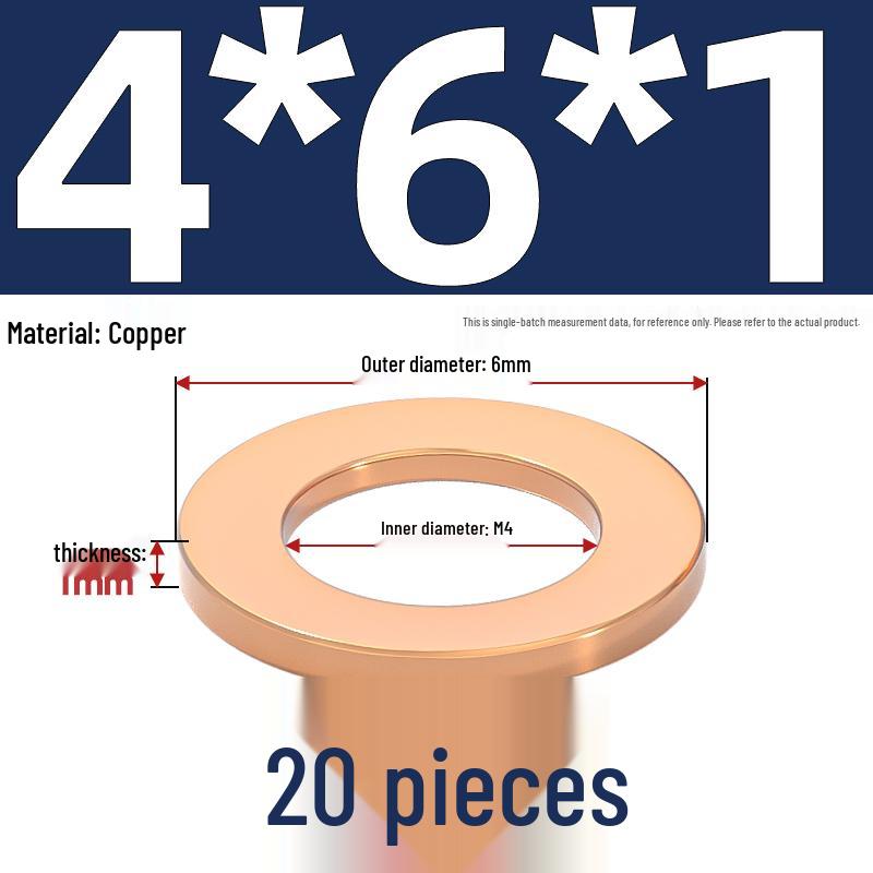 National Standard Red Copper Gasket Seal Ring and Flat Washer M3-M60mm for Marine Instruments